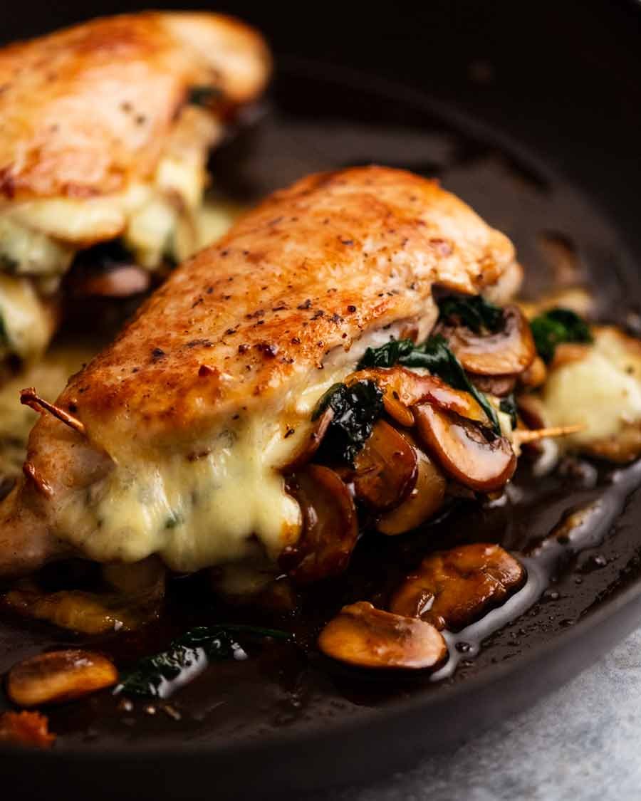 Mushroom Stuffed Chicken Breast