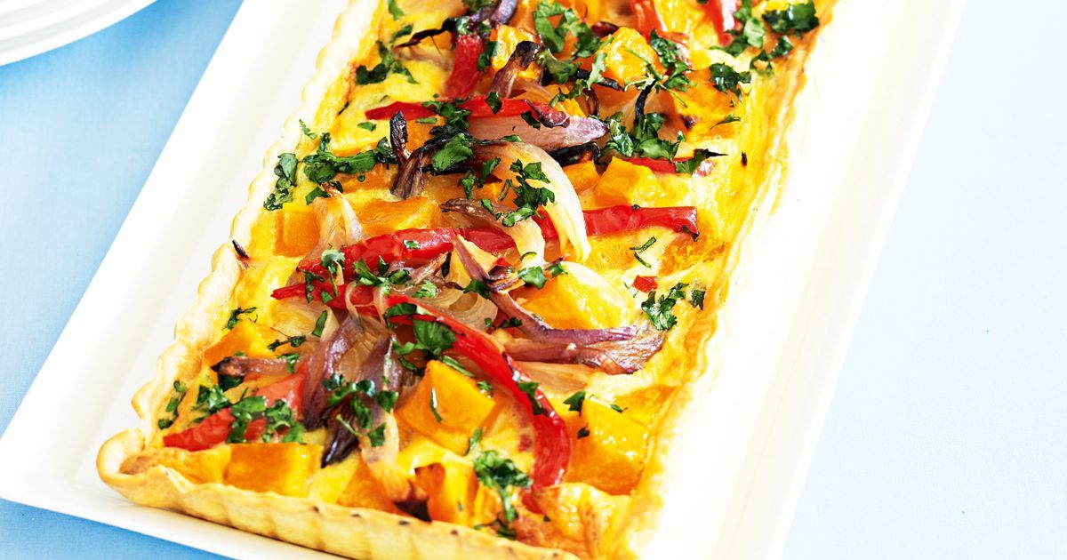 Roast vegetable quiche