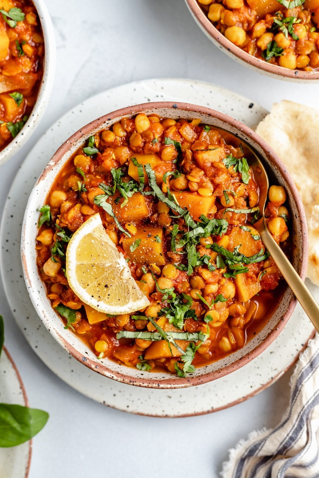 Butternut Squash, Chickpea & Lentil Moroccan-Spiced Stew