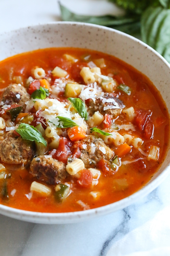 Instant Pot Turkey Meatball and Ditalini Soup