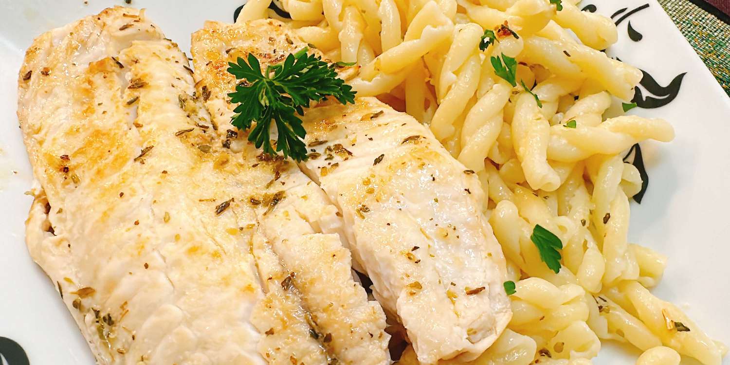 Pan-Seared Lemon Tilapia with Parmesan Pasta