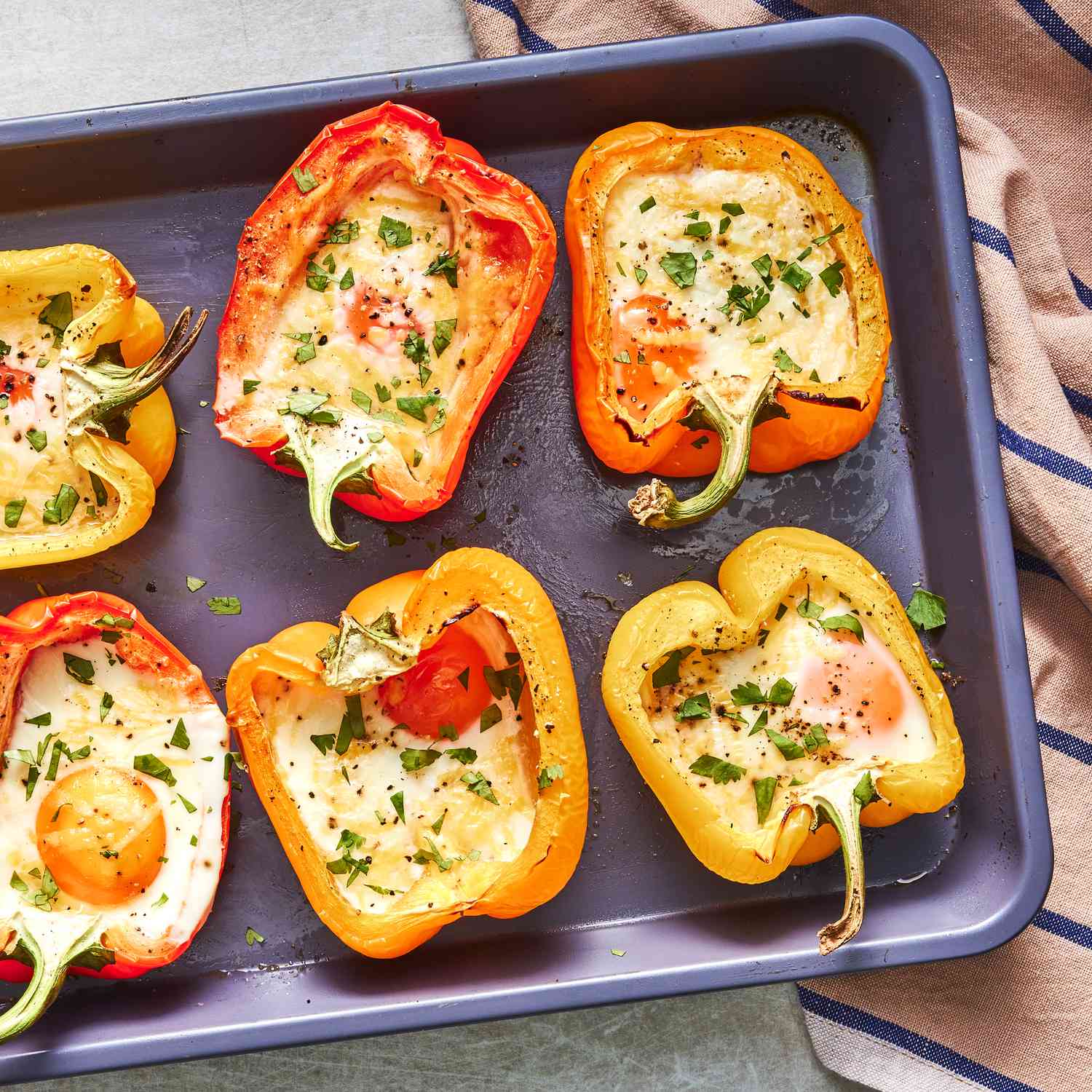 3-Ingredient Bell Pepper & Cheese Egg Cups