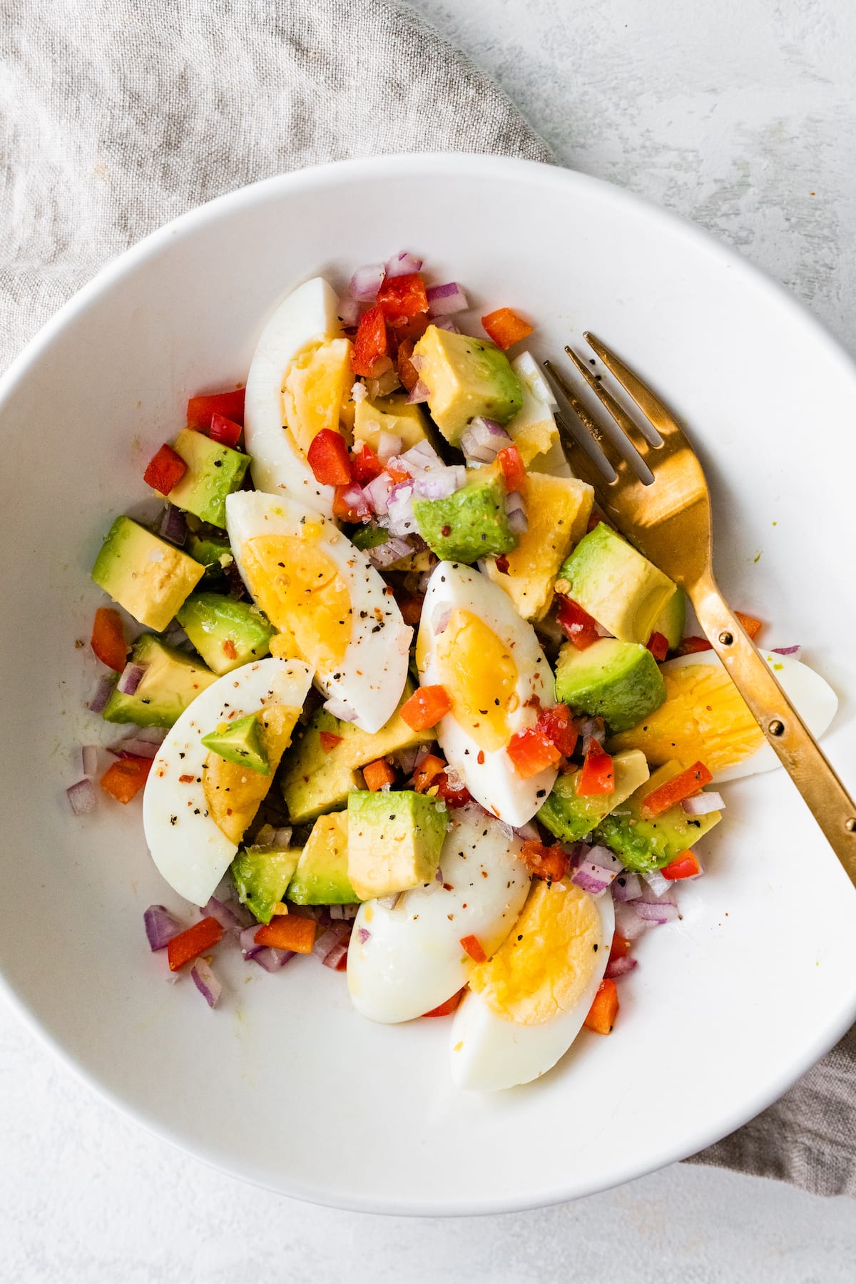 Hard Boiled Egg and Avocado Bowl