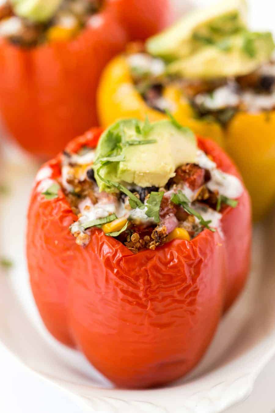 Mexican Quinoa Stuffed Peppers