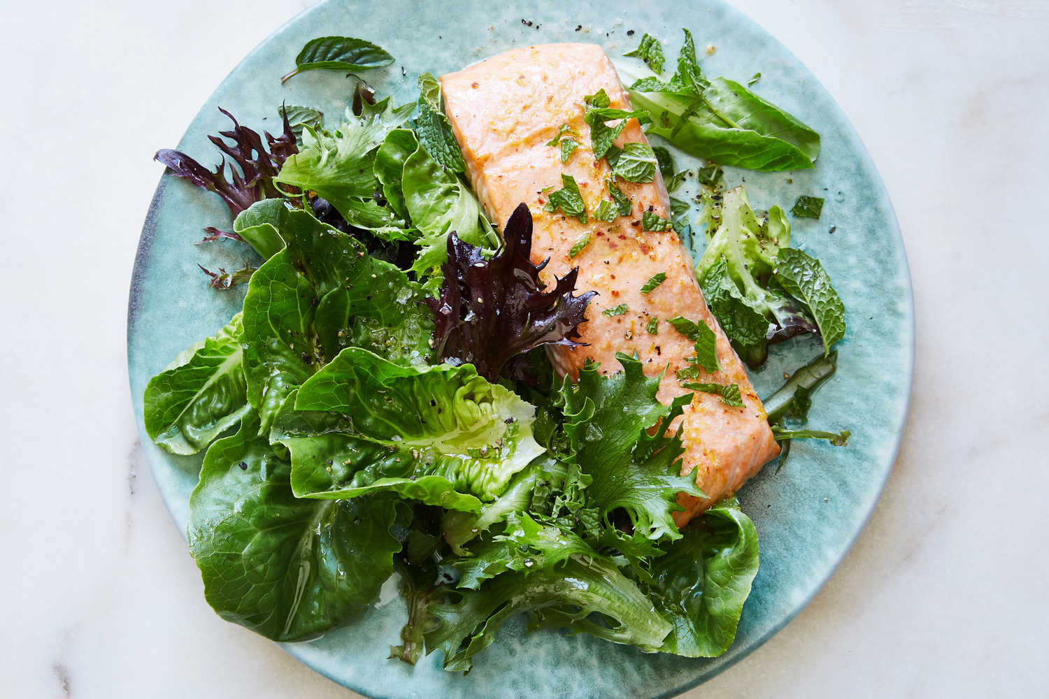 Broiled Salmon With Chile, Orange and Mint