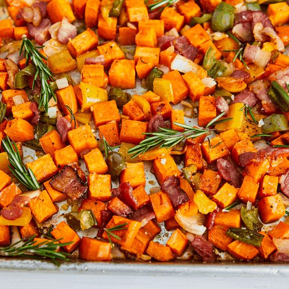 Sheet Pan Sweet Potato Hash