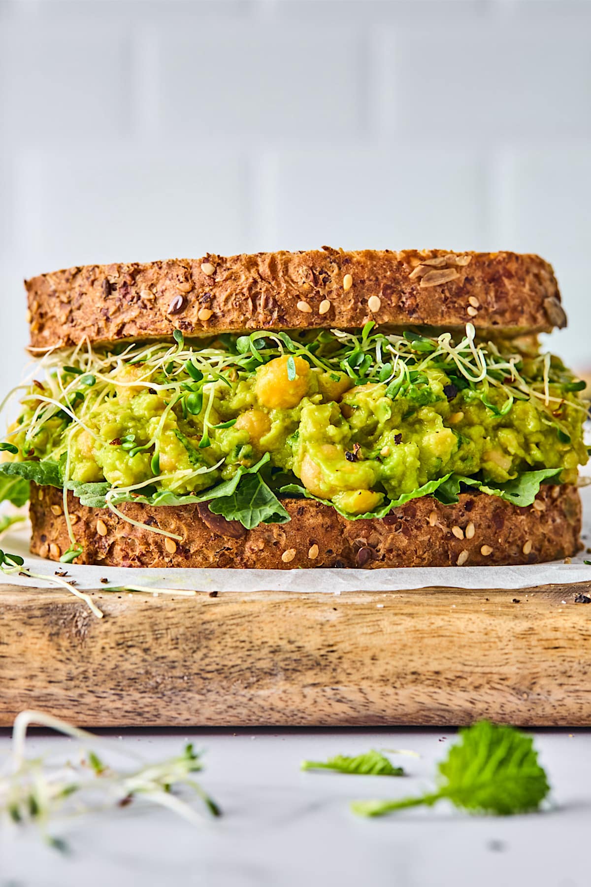 Smashed Chickpea Avocado Salad Sandwich