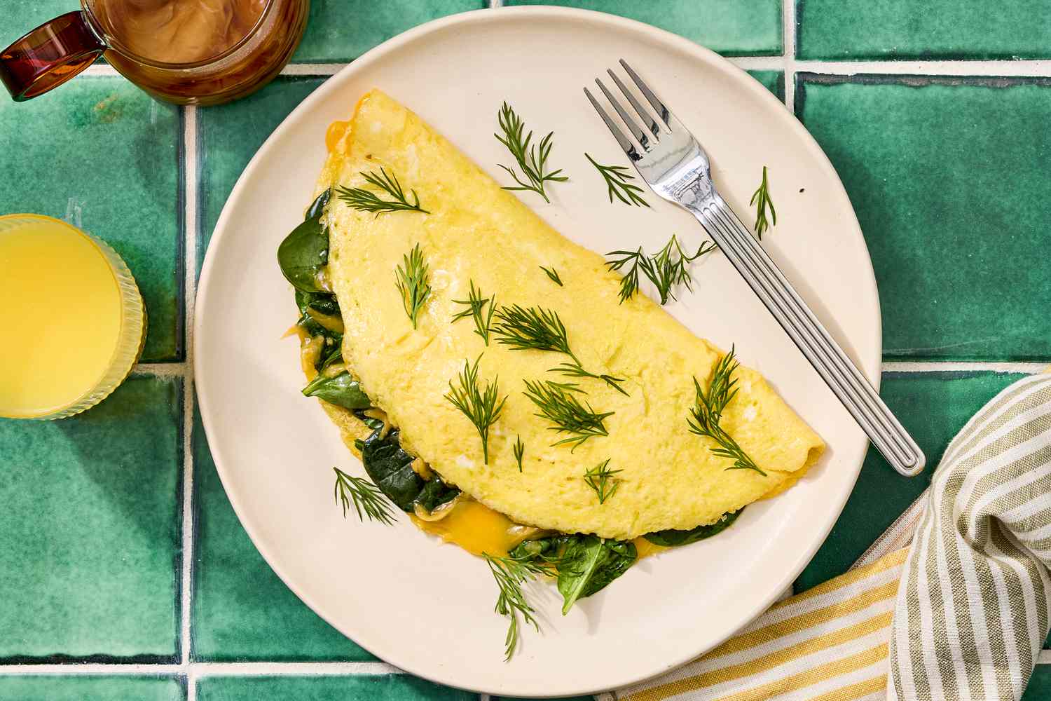 10-Minute Spinach Omelet