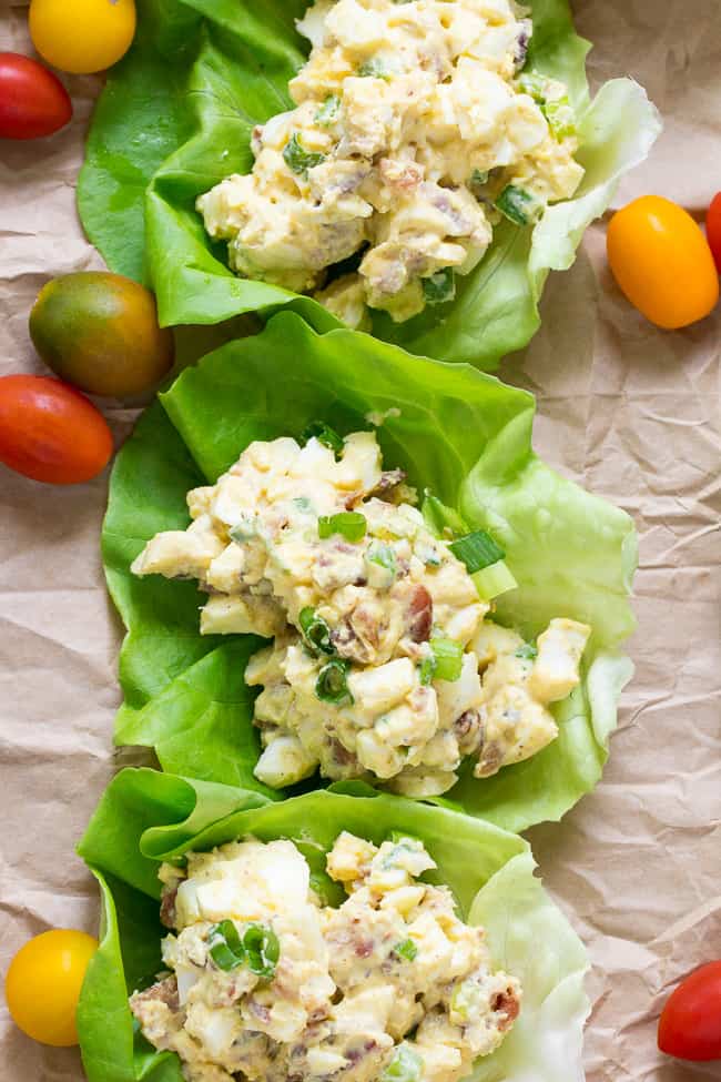 Paleo Egg Salad with Bacon and Scallions {Whole30, Low Carb}