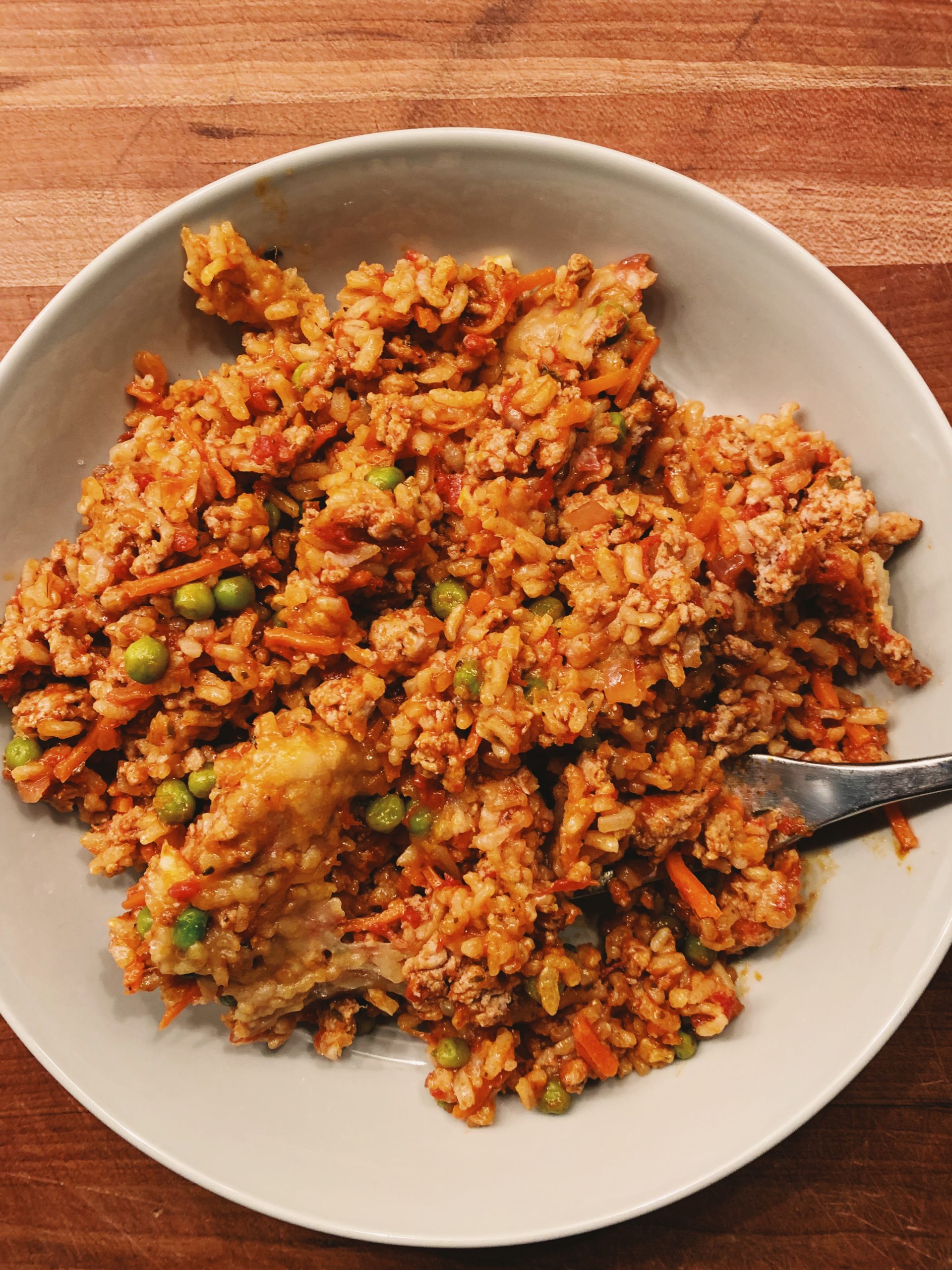 Turkey and Vegetable Brown Rice Bake