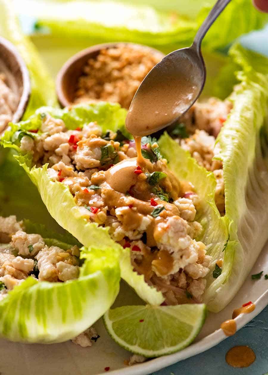 Thai Lettuce Wraps (Larb Gai, Laab Gai)