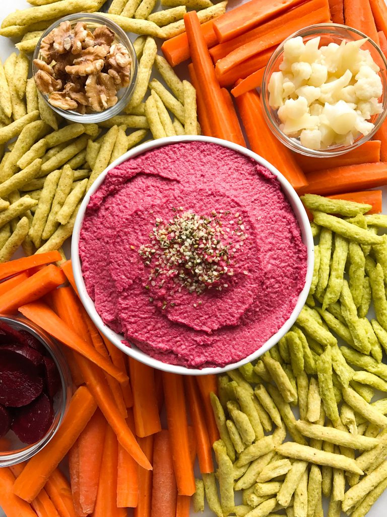 Chickpea-less Beet Hummus (oil-free)