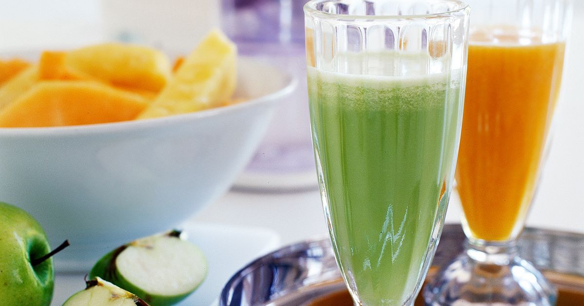 Celery, apple and ginger juice