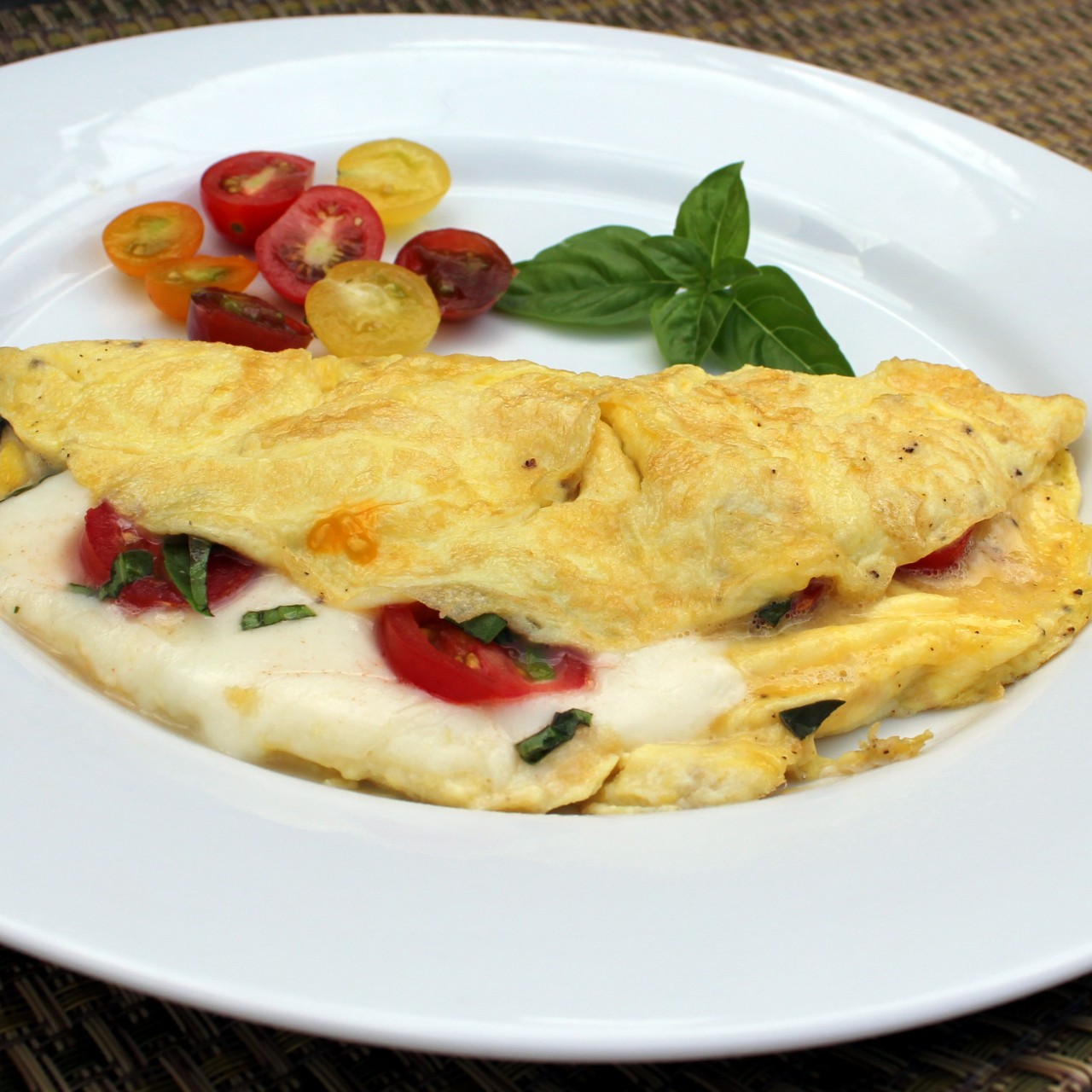 Tomato and Fresh Mozzarella Omelet