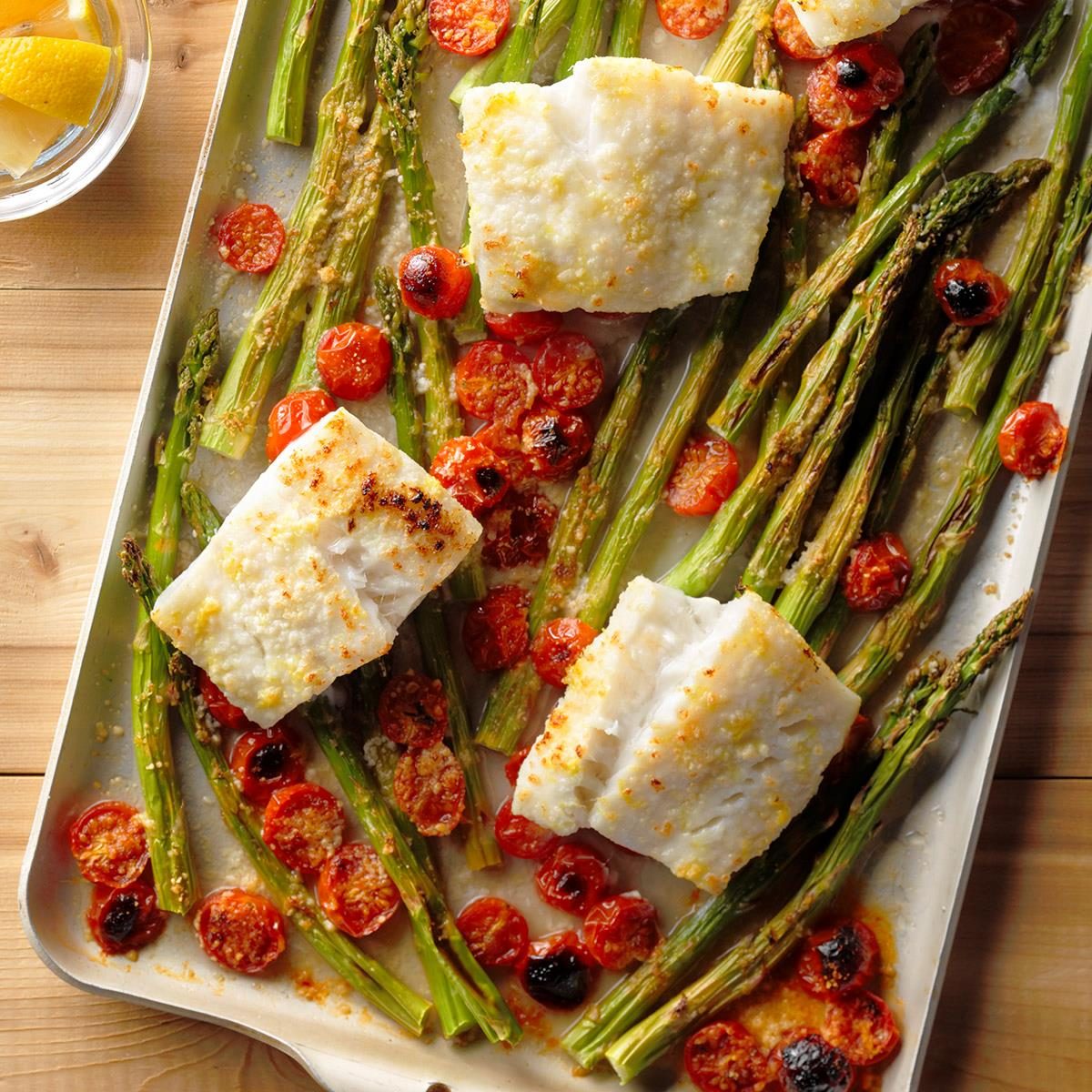 Cod and Asparagus Bake