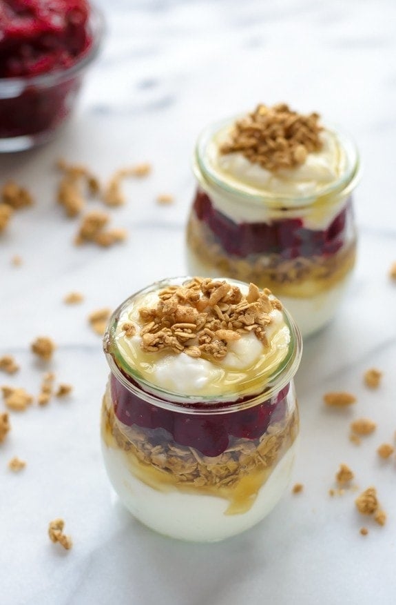 Leftover Cranberry Sauce Parfait