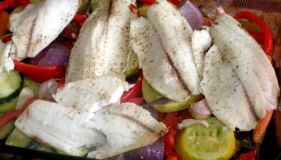 Oven Baked Cod with Roasted Vegetables