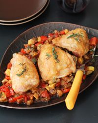 Roast Chicken with Ratatouille