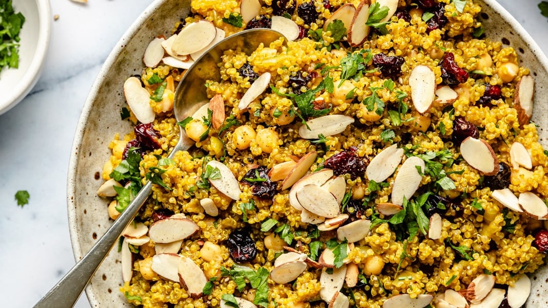 One Pot Moroccan-Inspired Chickpea Quinoa Salad