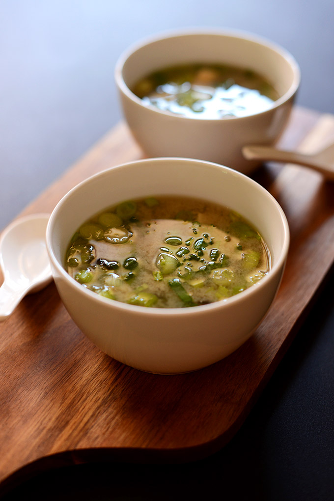 15-Minute Miso Soup with Greens and Tofu