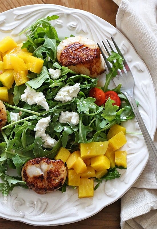 Sea Scallops, Arugula, and Beet Salad