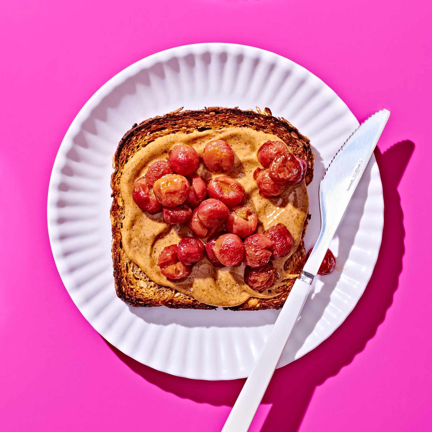 Almond Butter & Roasted Grape Toast