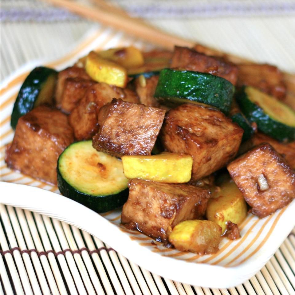 Yellow Squash and Tofu Stir Fry