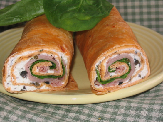 Mediterranean Spinach Turkey Wrap