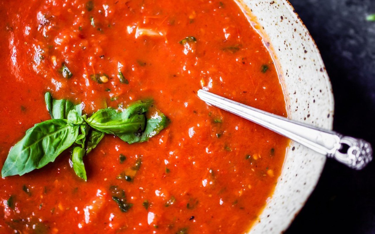 Homemade Roasted Tomato Basil Soup